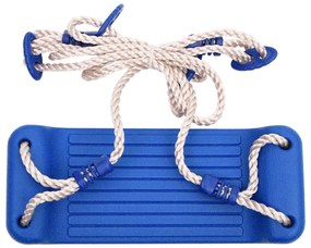 Assento de baloiço com escada de corda 37x15 cm PE azul