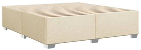 Estrutura de cama sem colchão 180x200 cm tecido cor creme