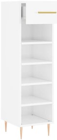 Sapateira 30x35x105 cm derivados de madeira branco brilhante