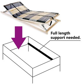 Estrado de ripas com 42 ripas 7 zonas 70x200 cm
