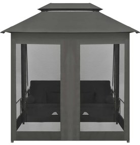 Baloiço jardim + toldo convertível 220x160x240cm aço antracite