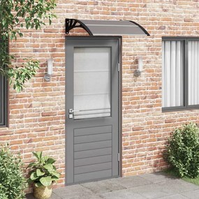 Toldo para porta 100x75 cm policarbonato preto