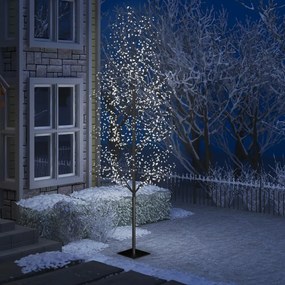 51275 vidaXL Árvore de Natal 1200 LED flor cerejeira luz branco frio 400cm