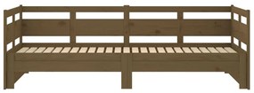 Sofá-cama puxar pinho maciço castanho mel 2x(80x200) cm