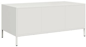 Mesa de centro 101,5x50x43,5 cm aço laminado a frio branco