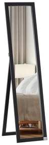 HOMCOM Espelho de Pé de Corpo Inteiro Espelho de Parede com 2 Formas de Uso para Dormitórios Corredor 37x48x152cm Preto | Aosom Portugal