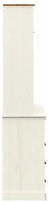Armário alto VIGO 80x40x176 cm madeira de pinho maciça branco