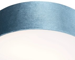 Moderna luminária de teto azul 40 cm - Tambor Moderno