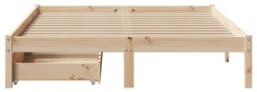 Cama sem colchão 135x190 cm madeira de pinho maciça