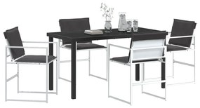 Conjunto de Jantar para Jardim de 5 Peças com Almofadas Textilene Bran