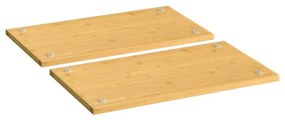 vidaXL Coberturas para fogão 2 pcs 50x28x1,5 cm bambu