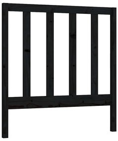 vidaXL Cabeceira de cama 81x4x100 cm pinho maciço preto
