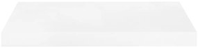 Prateleiras de parede suspensas 2 pcs 50x23x3,8cm MDF branco