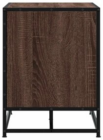 Banco calçado carvalho castanho 100x40x53,5 cm madeira e metal