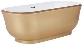 Banheira autónoma em acrílico dourado 170 x 77 cm TESORO Beliani