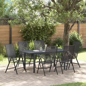 vidaXL Conjunto de Jantar para Jardim 7 pcs Antracite Tamanho padrão