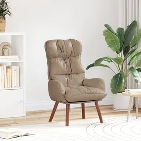Cadeira Relaxante vidaXL Cappuccino em Couro Sintético