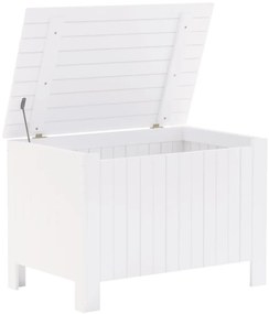 Caixa de arrumação c/ tampa RANA 80x49x54cm pinho maciço branco