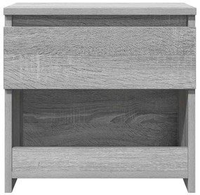 Mesa cabeceira 2pcs 40x30x39cm derivado madeira cinzento sonoma