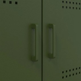 Aparador alto 68x39x113 cm aço verde azeitona