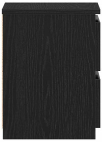 Camas de cabeceira vidaXL com gavetas 2 pcs Carvalho Preto 30x30x40 cm
