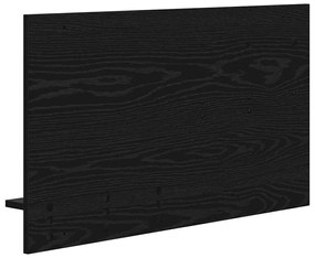 Cabideiro de Parede Carvalho Preto 90 x 10 x 50 cm