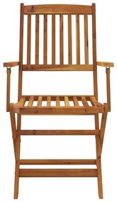 Conjunto de jantar para jardim 9 pcs madeira de acácia maciça