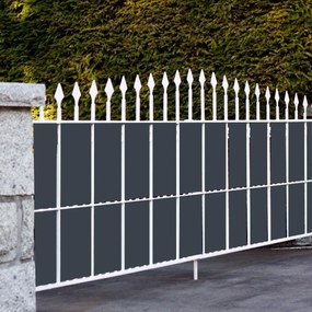 4,65 kg Revestimento da cerca em PVC 35 m x 19 cm com 20 clipes para Ruído, Vento e Protecção da Privacidade Cinzento Escuro