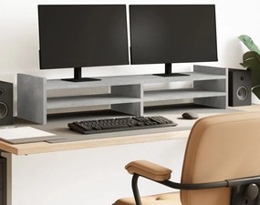 Suporte para monitor derivados de madeira cinzento cimento