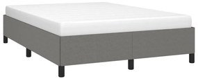 Estrutura de cama sem colchão 140x200 cm tecido cinzento-escuro