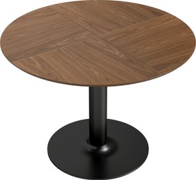 HOMCOM Mesa de jantar redonda para 6 pessoas, 110 cm mesa de cozinha moderna com base para sala de estar, Castanho aparência de madeira | Aosom Portugal