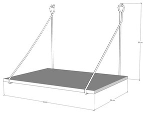 Secretária de Estudo Tuna – Nogueira e Preto – 70x50x50 cm