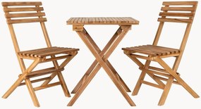 Conjunto de jardim dobrável em madeira de teca Bistro, conjunto de 3