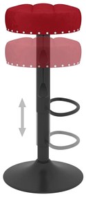 Bancos de bar 2 pcs veludo vermelho tinto