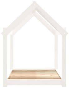 Cama para cães 101x70x90 cm madeira de pinho maciça branco