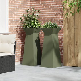 Suporte para Plantas Verde Azeitona Metal 40 x 40 x 101 cm