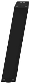 Pés para mesa de centro em formato de U, 2 peças, preto, 38x(42-43) cm