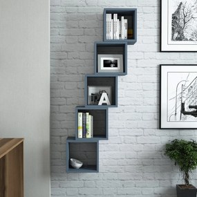 Prateleira de Parede Box – Azul – 30 cm x 24 cm x 30 cm (5 Peças)