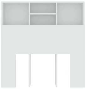 Cabeceira de cama com armário 100x19x103,5 cm branco