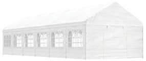 vidaXL Gazebo com telhado 13,38x4,08x3,22 m polietileno branco