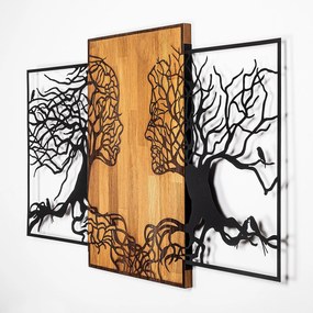 Acessório Decorativo de Parede Tree Love – Preto e Noz – 125 x 3 x 79