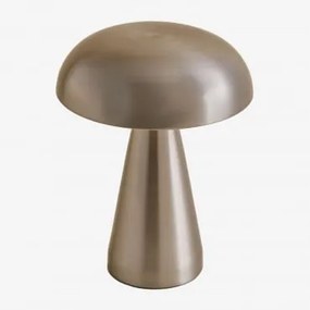 Candeeiro De Mesa Sem Fios Galina Led ↑20 Cm Cinza Aço - Sklum