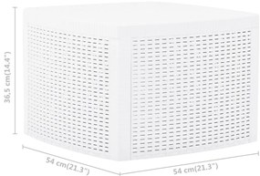 Mesa de apoio 54x54x36,5 cm plástico branco