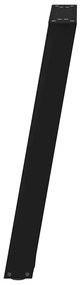 Pés de mesa de console em forma de U, 2 peças, preto, 38x(72-73) cm, a
