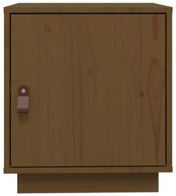 Mesas de cabeceira 2 pcs 40x34x45 cm pinho maciço castanho mel