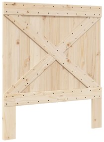 Estrutura de cama com cabeceira 90x200 cm pinho maciço