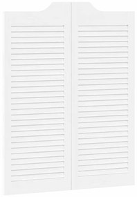 Portas de batente design de persiana 2-Par 100x80 cm branco