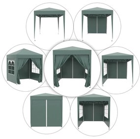 Tenda Dobrável com 4 Paredes Laterais em Tecido Oxford - 2x2m