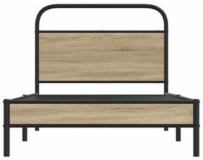 Estrutura cama s/ colchão derivados de madeira carvalho fumado