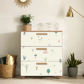 Cómoda Leva Gravis – Atlantic Pine White – 80 cm x 95 cm x 43 cm